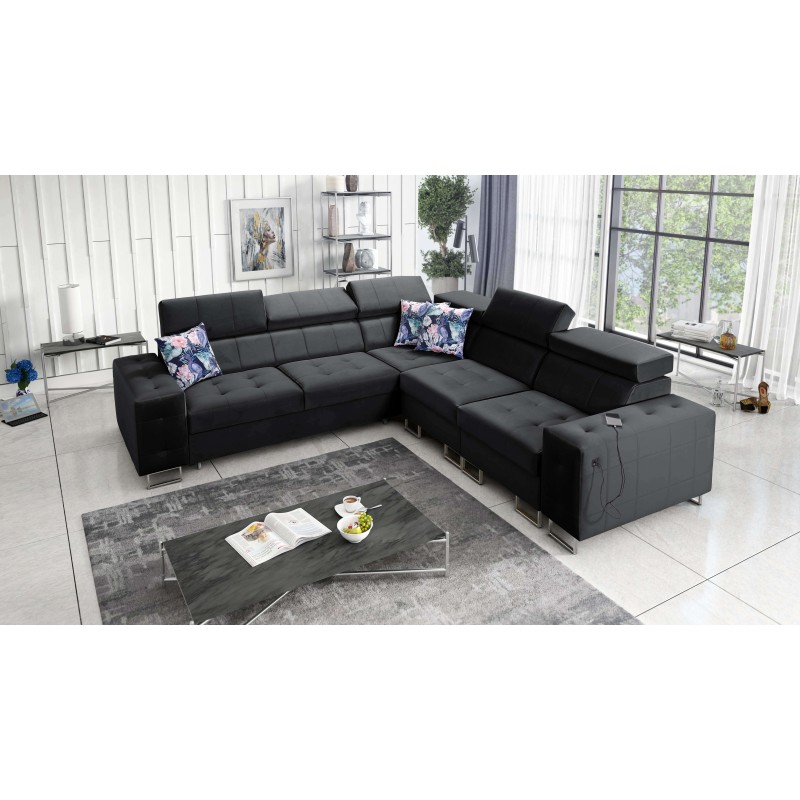 Ecksofa Fusion III mit gestepptem Sitz, Schlafunktion | [NAZWA SKLEPU]