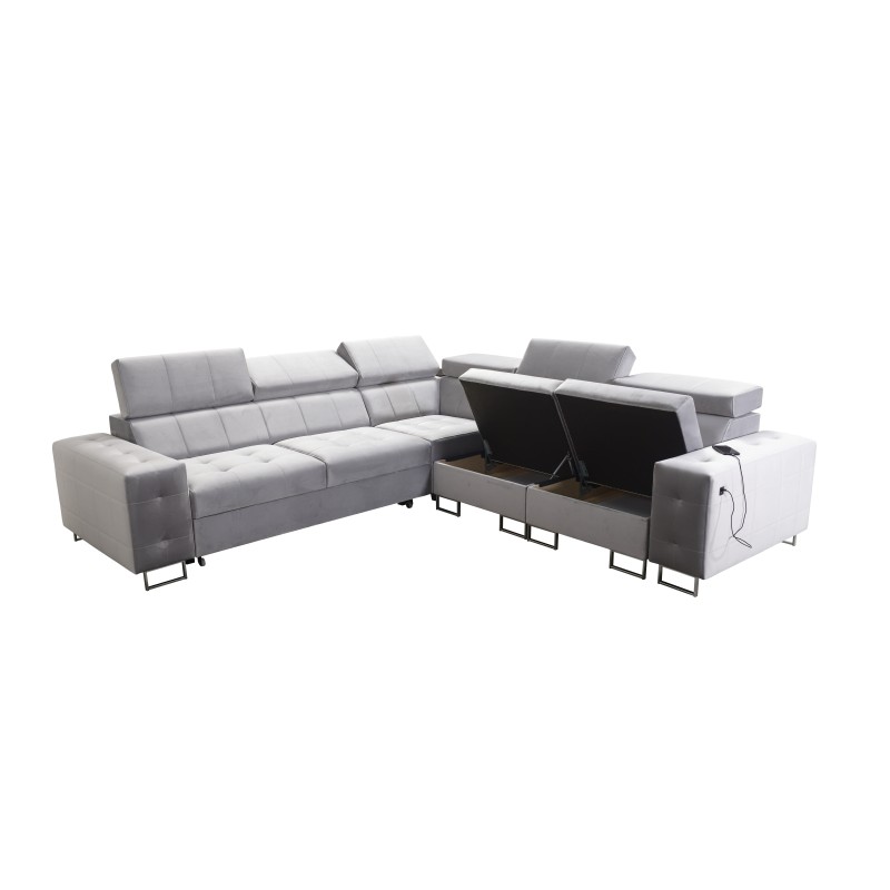 Ecksofa Fusion III mit gestepptem Sitz, Schlafunktion | [NAZWA SKLEPU]