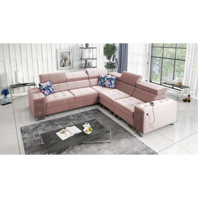Ecksofa Fusion III mit gestepptem Sitz, Schlafunktion | [NAZWA SKLEPU]