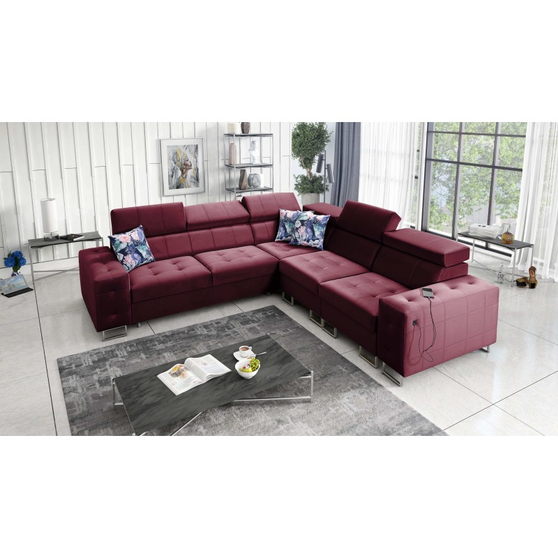 Ecksofa Fusion III mit gestepptem Sitz, Schlafunktion | [NAZWA SKLEPU]