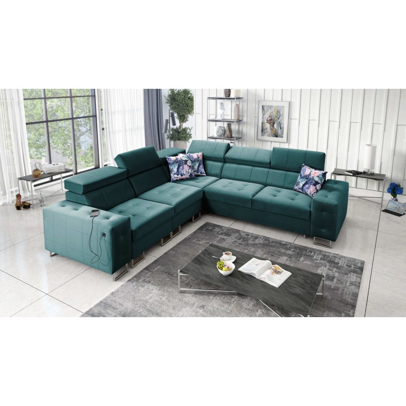 Ecksofa Fusion III mit gestepptem Sitz, Schlafunktion | [NAZWA SKLEPU]