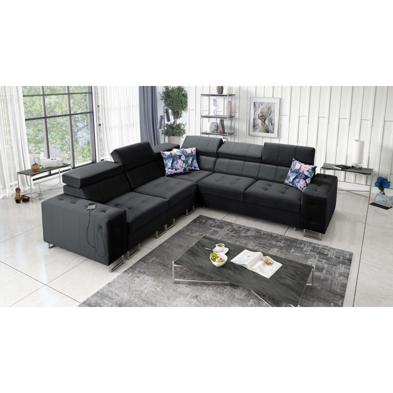 Ecksofa Fusion III mit gestepptem Sitz, Schlafunktion | [NAZWA SKLEPU]