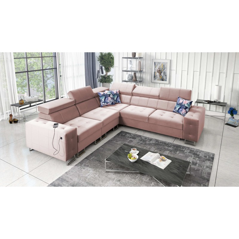 Ecksofa Fusion III mit gestepptem Sitz, Schlafunktion | [NAZWA SKLEPU]