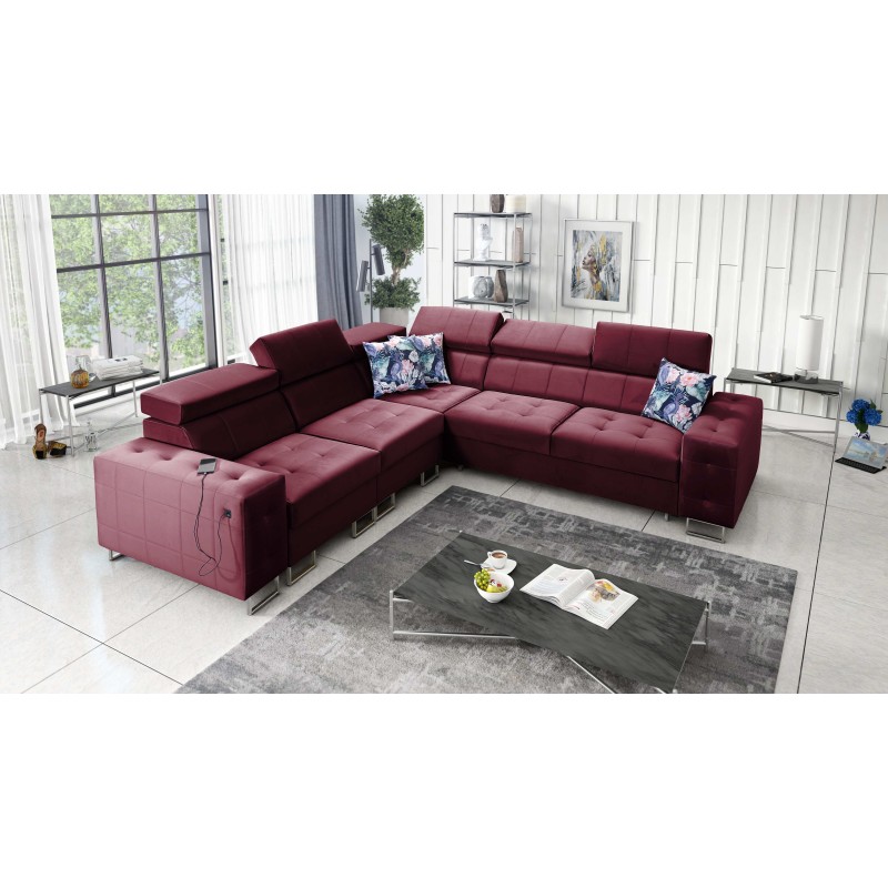 Ecksofa Fusion III mit gestepptem Sitz, Schlafunktion | [NAZWA SKLEPU]