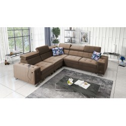 Ecksofa Fusion III mit gestepptem Sitz, Schlafunktion | [NAZWA SKLEPU]