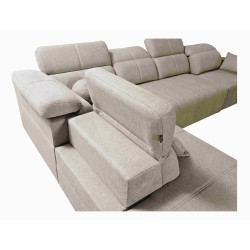 Elegant Corner Sofa 'Milano XI Mix' with Woven Fabric, Verita 28