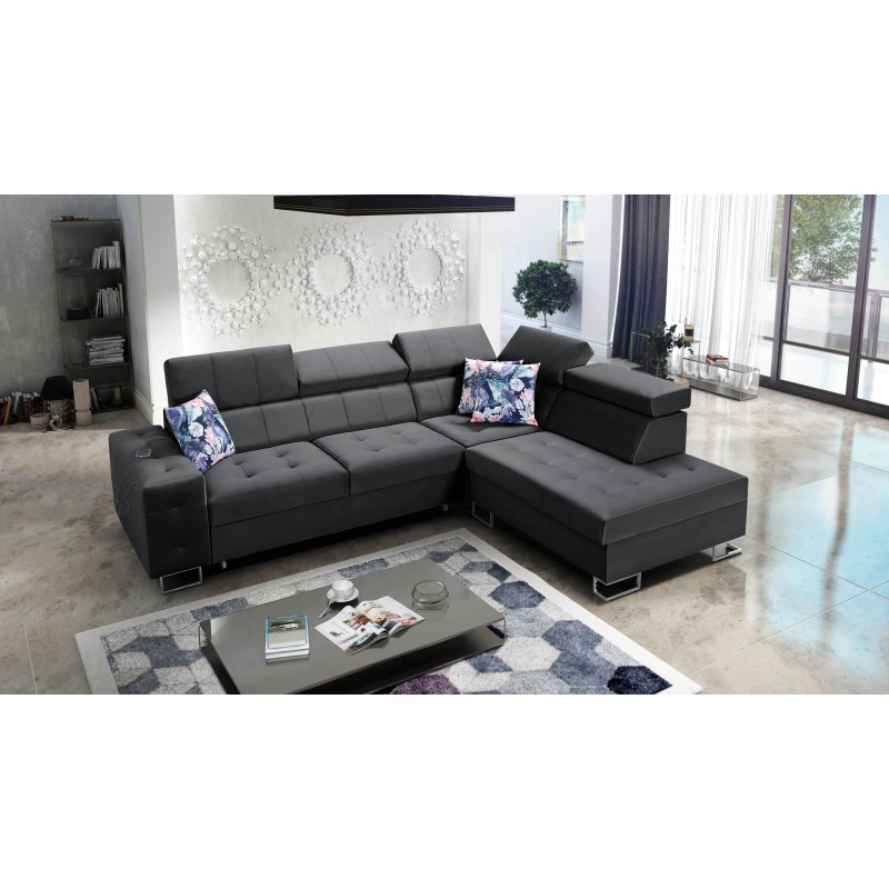 Ecksofa Fusion VII mit Schlaffunktion und verstellbaren Kopfstützen | [Twoja Firma]