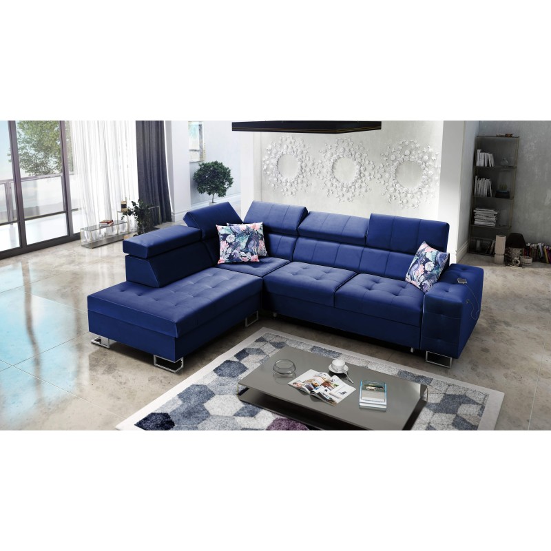 Esquina Fusion VII con función de cama y reposacabezas ajustables | [Twoja Firma]