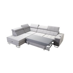 Кутовий диван Fusion VII з функцією сну та регульованими підголівниками | [Twoja Firma]