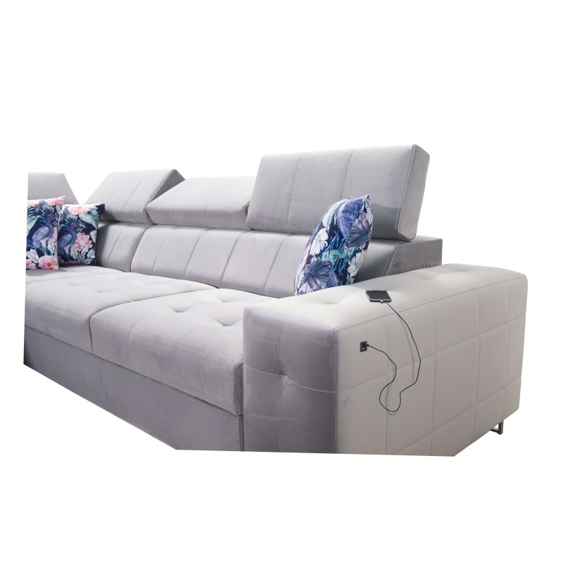 Corner Sofa Fusion VII with Sleeping Function and Adjustable Headrests | [Your Company]