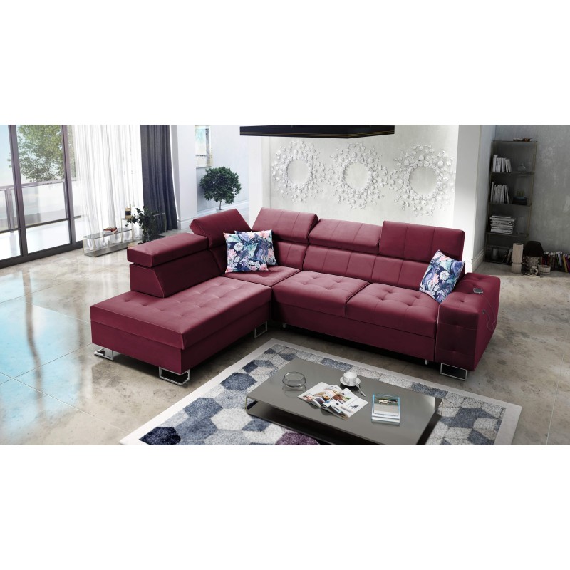 Esquina Fusion VII con función de cama y reposacabezas ajustables | [Twoja Firma]