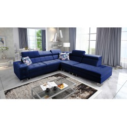 **Meta Title:** Fusion IX Corner Sofa - Quilted Seat, Sleeping Function - Velvet Material | Hydrophobic, Magic Velvet 2216
