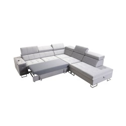 bMeta Title:/b Ecksofa Fusion IX - Gepolsterter Sitz, Schlaffunktion - Material Samt | Hydrophob, Magic Velvet 2219