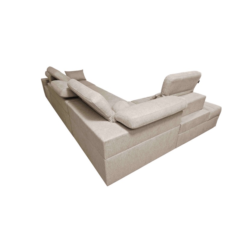 Elegant 'Milano XI Mix' Corner Sofa in Woven Fabric, Verita 09