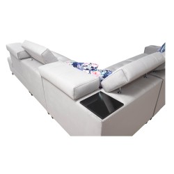 bMeta Título:/b Sofá Esquinero Fusion IX - Asiento Acolchado, Función de Cama - Material Terciopelo | Hidrofóbico, Magic Velvet 