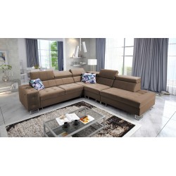 bMeta Title:/b Sofá Esquinero Fusion IX - Asiento Acolchado, Función para Dormir - Material Terciopelo | Hidrofóbico, Magic Velv