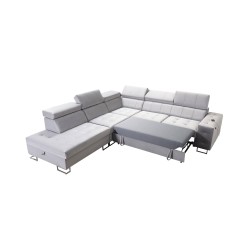 bMeta Title:/b Sofá Esquinero Fusion IX - Asiento Acolchado, Función de Cama - Material Terciopelo | Hidrófugo, Magic Velvet 222