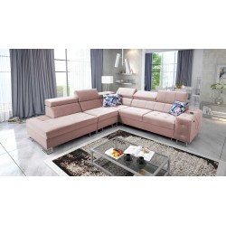 bMeta Title:/b Ecksofa Fusion IX - Gepolsterter Sitz, Schlafoption - Veloursstoff | Hydrophob, Magic Velvet 2264