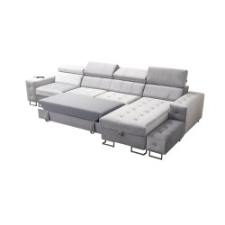 Ecksofa Fusion XI mit gestepptem Sitz | +Schlaffunktion | Samt | Hydrophob, Magic Velvet 2216