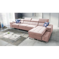 Narożnik Fusion XI z pikowanym siedziskiem | +Funkcja Spania | Welur | Hydrofobowa, Magic Velvet 2264