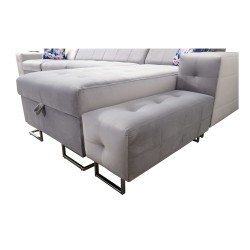 Fusion XI Ecksofa mit gestepptem Sitz | +Schlaffunktion | Velours | Hydrophob, Magic Velvet 2229