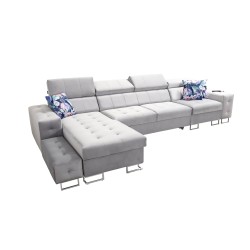 Esquina Fusion XI con asiento capitoné | +Función de Cama | Terciopelo | Hidrofóbico, Magic Velvet 2282