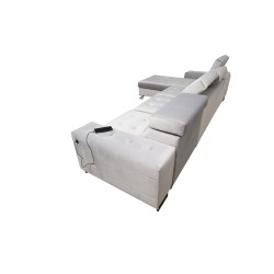 Fusion XI Ecksofa mit gestepptem Sitz | +Schlaffunktion | Velours | Hydrophob, Magic Velvet 2229