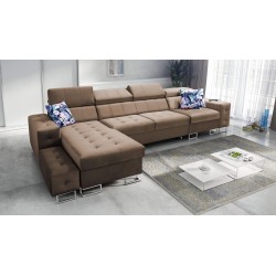 Narożnik Fusion XI z pikowanym siedziskiem | +Funkcja Spania | Welur | Hydrofobowa, Magic Velvet 2299