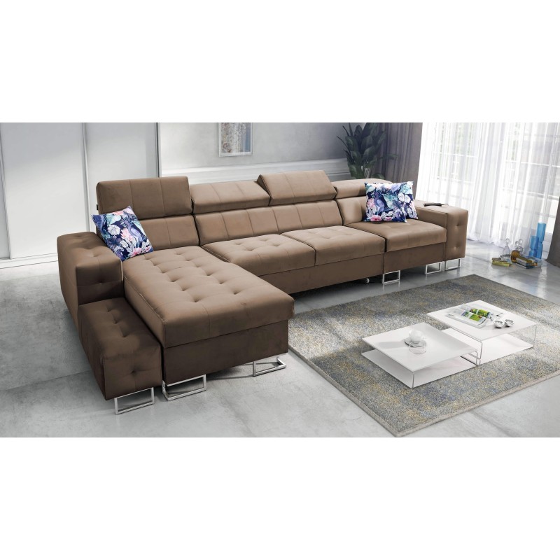 Esquina Fusion XI con asiento acolchado | +Función para dormir | Terciopelo | Hidrófugo, Magic Velvet 2299