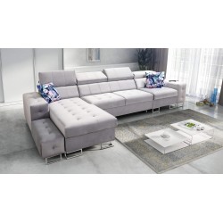 Narożnik Fusion XI z pikowanym siedziskiem | +Funkcja Spania | Welur | Hydrofobowa, Magic Velvet 2299