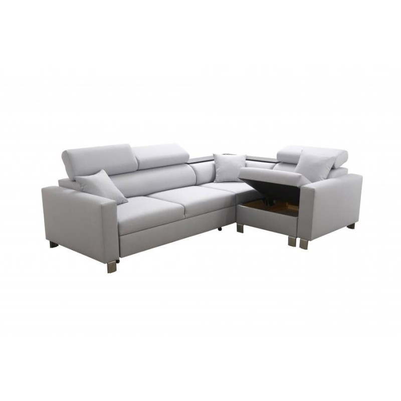Ecksofa Magneto II mit Schlaffunktion und Bettkasten - Webstoff, Sawana 14