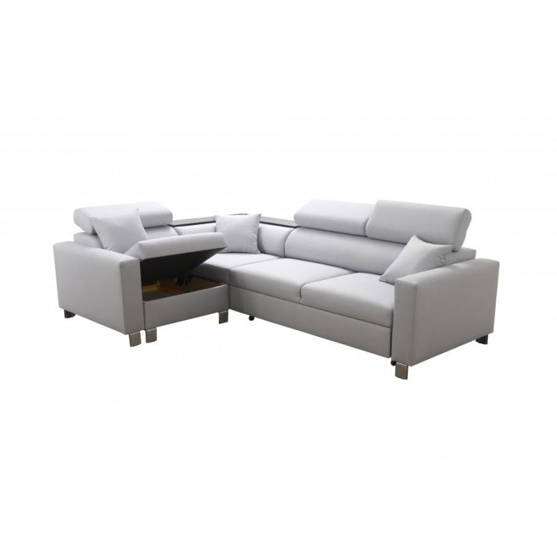 Ecksofa Magneto II mit Schlaffunktion und Bettkasten - Webstoff, Sawana 14
