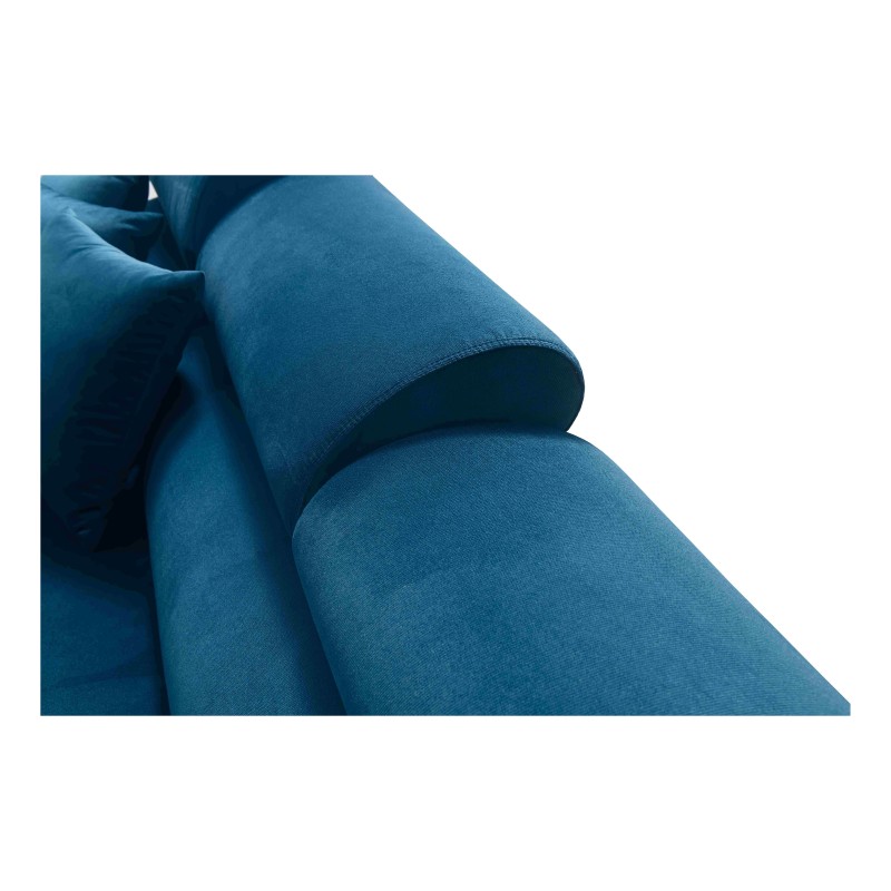 Luna I Maxi Corner Sofa in Plush, Kronos 9, with Sleeping Function and Bar - Modern Comfort