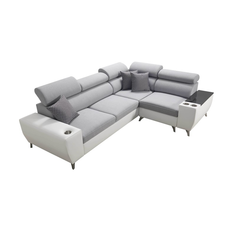 Sofá esquinero Luna II con función de cama: elegancia y funcionalidad en uno.