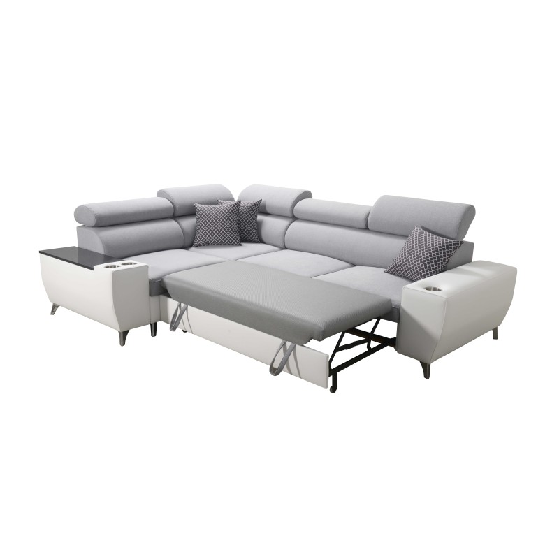 Sofá esquinero Luna II con función de cama: elegancia y funcionalidad en uno.