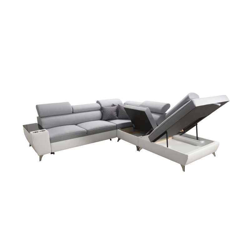 Luna IX corner sofa with sleeping function and bar - Your place for comfort and relaxation