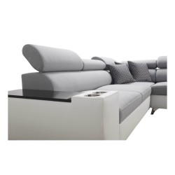 Luna IX corner sofa with sleeping function and bar - Your place for comfort and relaxation
