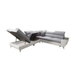 Luna IX corner sofa with sleeping function and bar - Your place for comfort and relaxation