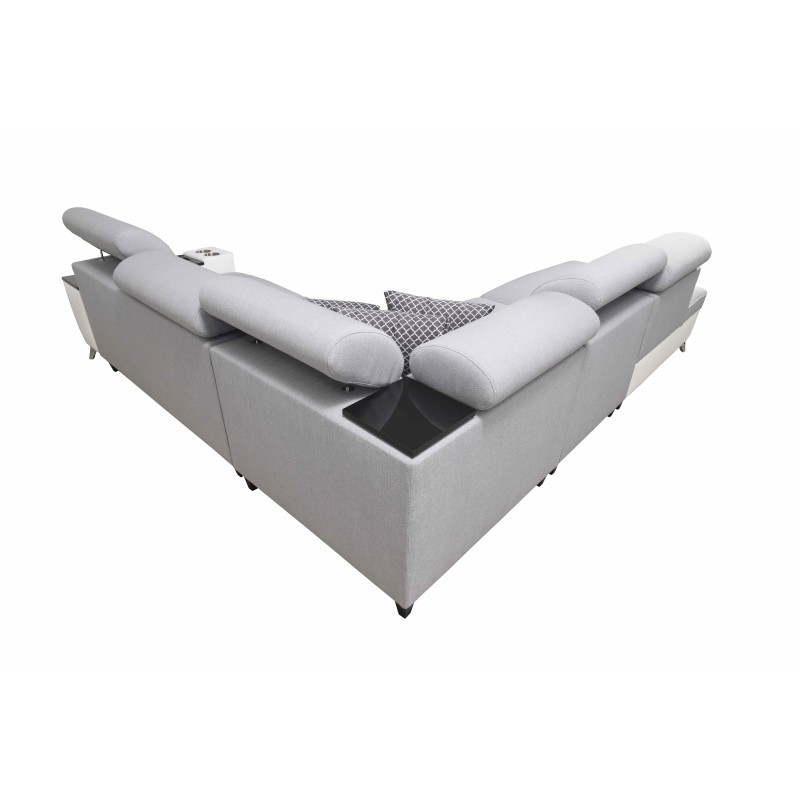 Luna IX corner sofa with sleeping function and bar - Your place for comfort and relaxation