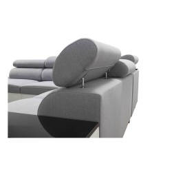 Sofá esquinero Luna IX con función de cama y minibar - Tu lugar para el confort y la relajación.