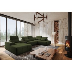 Sofá esquinero en forma de U milano V con función de cama: la combinación ideal de elegancia y funcionalidad.