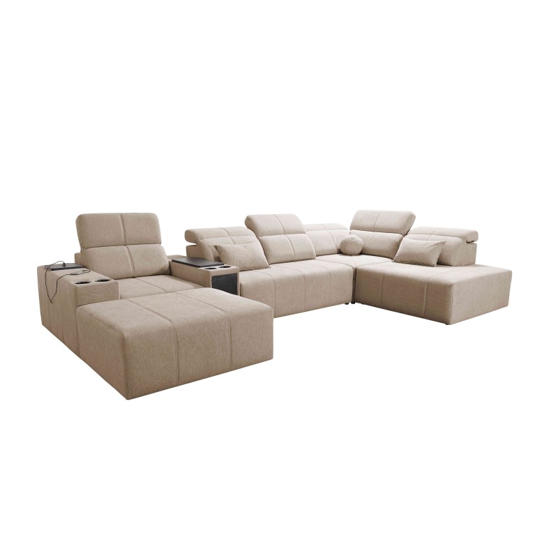 U-förmiges Ecksofa Milano V mit Schlaffunktion – die ideale Verbindung von Eleganz und Funktionalität