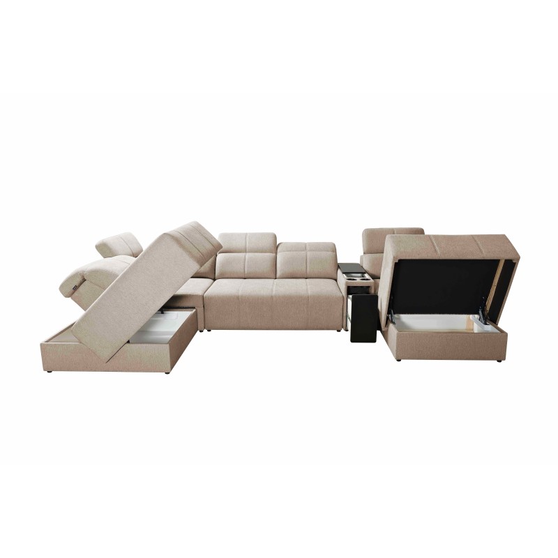 U-shaped corner sofa Milano V with sleeping function – the perfect combination of elegance and functionality