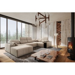 U-förmiges Ecksofa Milano IV mit Schlaffunktion Plecionka, Verita 09 | Bequem und funktional