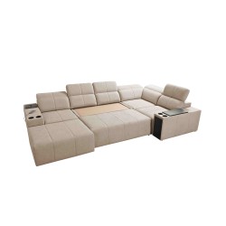 U-shaped corner sofa Milano IV with a sleeping function, Plecionka, Verita 75 | Comfortable and functional