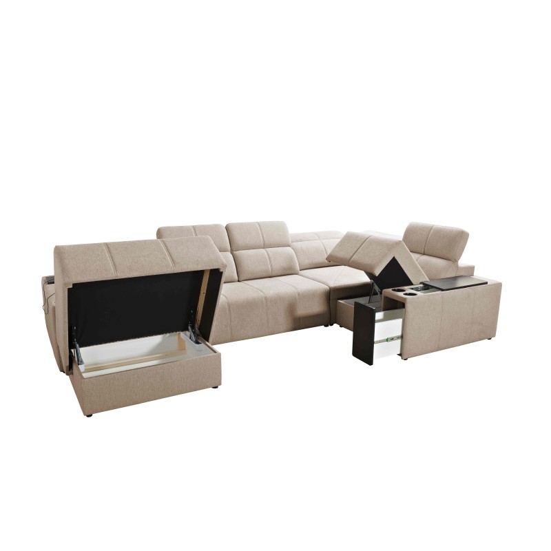 U-förmiges Sofa Milano IV mit Schlaffunktion, Plecionka, Verita 76 | Bequem und funktional