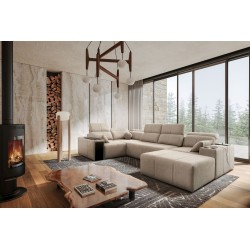 U-förmiges Ecksofa Milano IV mit Schlaffunktion Plecionka, Verita 09 | Bequem und funktional