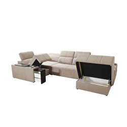 Milano IV U-shaped Corner Sofa with Sleeping Function, Plecionka, Verita 09 | Comfortable and Functional
