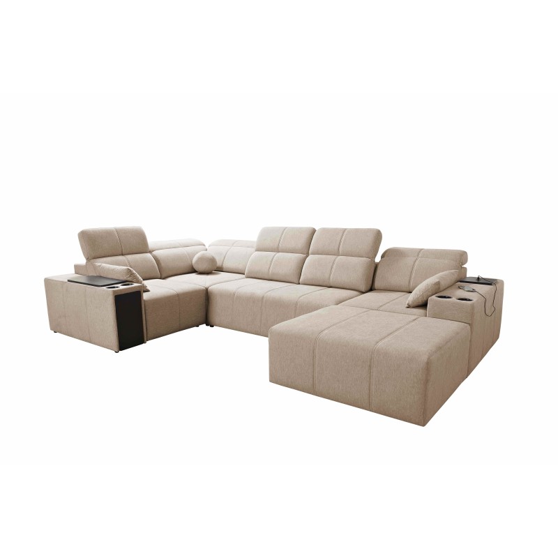 U-förmiges Ecksofa Milano IV mit Schlaffunktion Plecionka, Verita 75 | Bequem und funktional