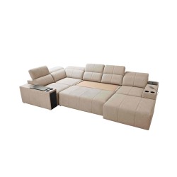 U-shaped corner sofa Milano IV with a sleeping function, Plecionka, Verita 76 | Comfortable and functional